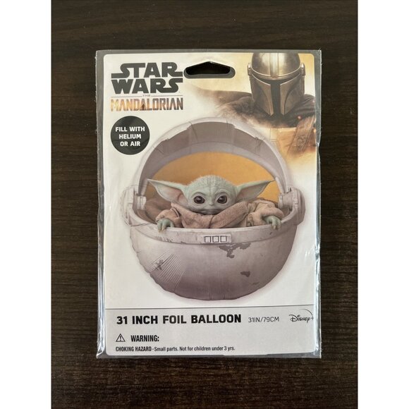 NIP Disney Star Wars 31" The Mandalorian The Child Grogu Foil Balloon 79cm - Picture 1 of 2